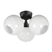 Maxim - 21225MRBK - Three Light Semi Flush Mount - Neve - Black
