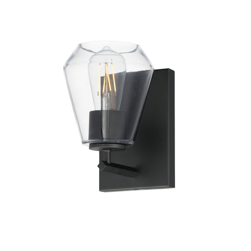 Geode One Light Wall Sconce Black