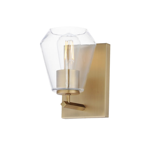 Geode One Light Wall Sconce Natural Aged Brass