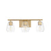 Maxim - 21333CLNAB - Three Light Bath Vanity - Geode - Natural Aged Brass