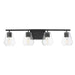 Maxim - 21334CLBK - Four Light Bath Vanity - Geode - Black
