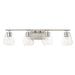 Maxim - 21334CLSN - Four Light Bath Vanity - Geode - Satin Nickel