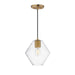 Maxim - 21336CLNAB - One Light Pendant - Geode - Natural Aged Brass