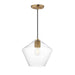 Maxim - 21337CLNAB - One Light Pendant - Geode - Natural Aged Brass
