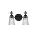 Maxim - 21392CLBK - Two Light Wall Sconce - Jackson Hole - Black