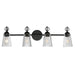 Maxim - 21394CLBK - Four Light Bath Vanity - Jackson Hole - Black
