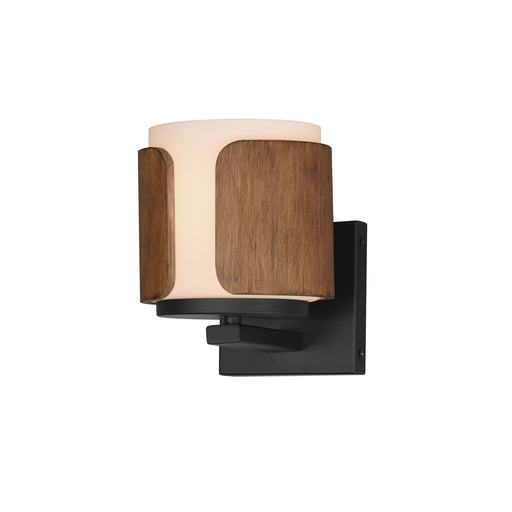 Draughtsman One Light Wall Sconce Walnut / Black