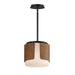 Maxim - 21714SWWNBK - Two Light Semi Flush Mount - Pendant - Draughtsman - Walnut / Black