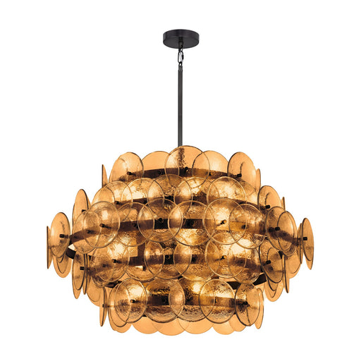 Loren 12 Light Chandelier Gunmetal