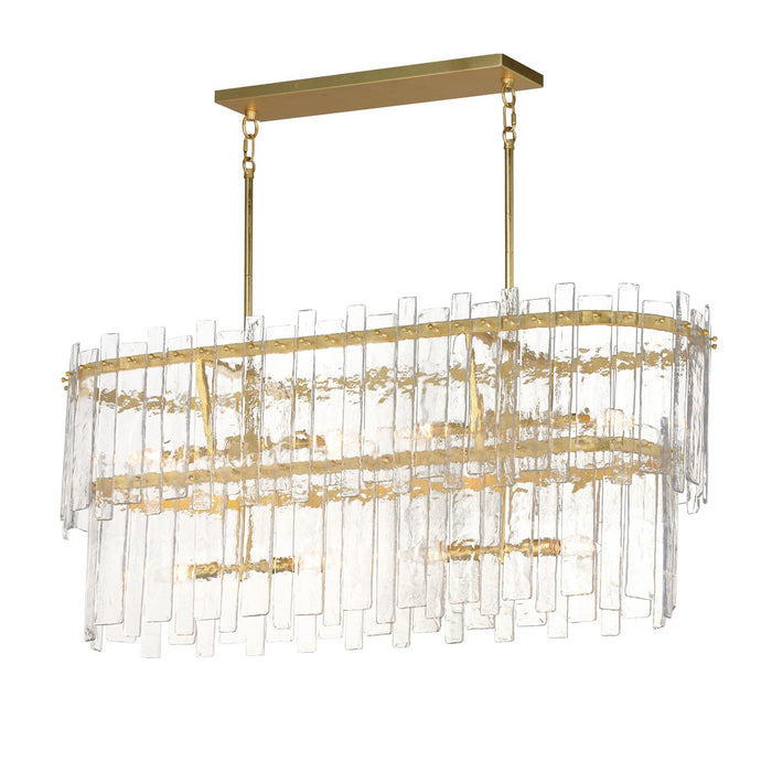 Maxim - 21838AGGL - Eight Light Linear Pendant - Warren - Gold Leaf
