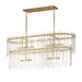 Maxim - 21838AGGL - Eight Light Linear Pendant - Warren - Gold Leaf