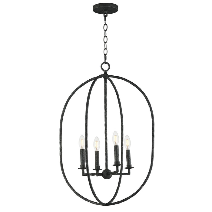 Maxim - 21843BS - Four Light Pendant - Martel - Blacksmith