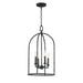 Maxim - 21844BS - Four Light Pendant - Martel - Blacksmith