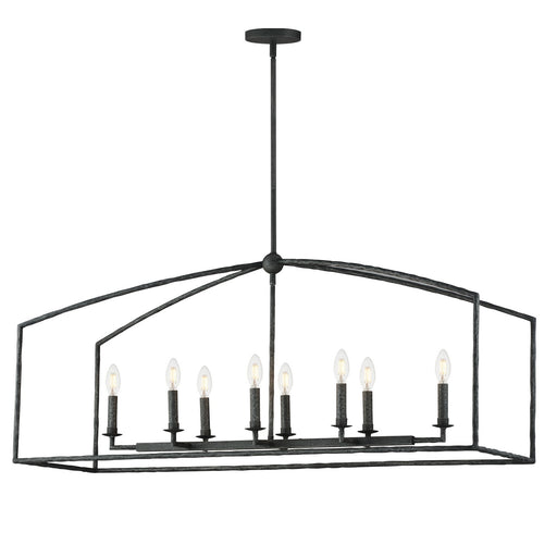 Maxim - 21848BS - Eight Light Linear Pendant - Martel - Blacksmith