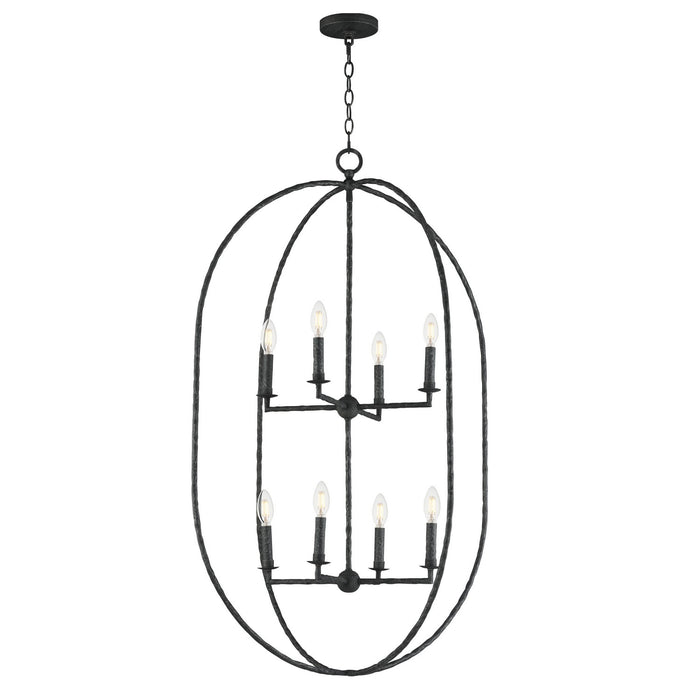 Maxim - 21849BS - Eight Light Pendant - Martel - Blacksmith