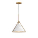 Maxim - 25229WTNAB - One Light Pendant - Lucas - White/Natural Aged Brass