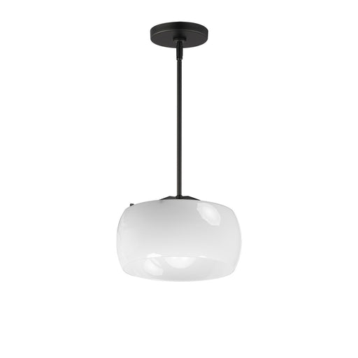 Glazed One Light Pendant White / Black