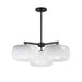 Maxim - 26143WTBK - Three Light Chandelier - Glazed - White / Black