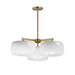 Maxim - 26143WTNAB - Three Light Chandelier - Glazed - White/Natural Aged Brass