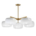 Maxim - 26145WTNAB - Five Light Chandelier - Glazed - White/Natural Aged Brass