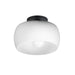 Maxim - 26149WTBK - One Light Flush Mount - Glazed - White / Black