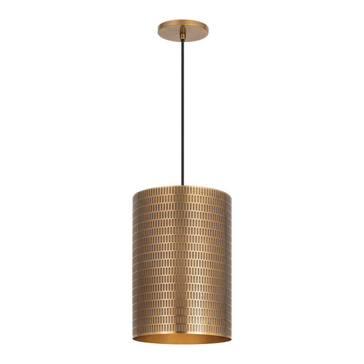 Shaka One Light Pendant Weathered Brass