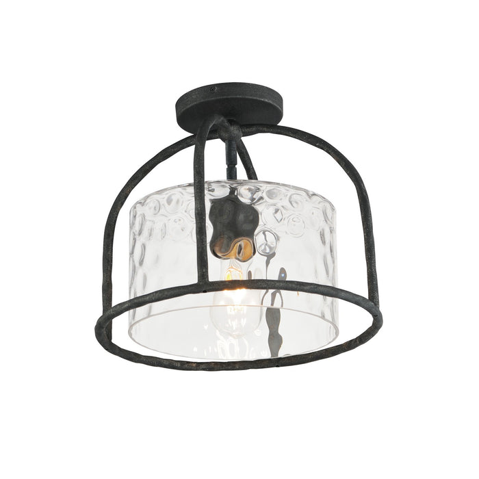 Maxim - 31841WGBS - One Light Semi Flush - Pendant - Del Mar - Blacksmith