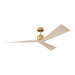 Visual Comfort Fan - 3ADR60BBSWWO - 60"Ceiling Fan - Adler 60 - Burnished Brass
