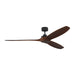 Visual Comfort Fan - 3CLNSM70MBKDW - 70"Ceiling Fan - Collins Smart 70 - Midnight Black