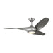 Visual Comfort Fan - 3TNSM52BSD - 52"Ceiling Fan - Topan Smart 52 LED - Brushed Steel