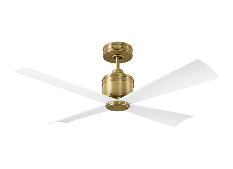 Visual Comfort Fan - 4LNCR44HAB - 44"Ceiling Fan - Launceton 44 - Hand Rubbed Antique Brass