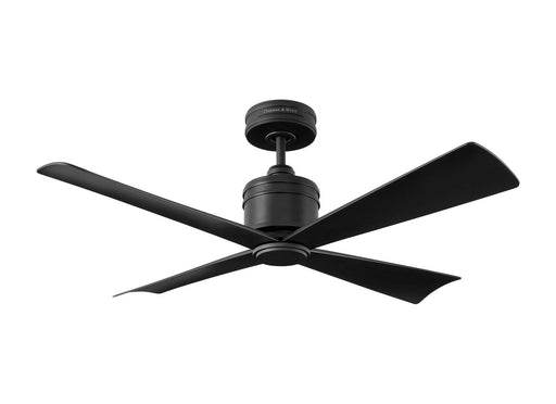Visual Comfort Fan - 4LNCR44MBK - 44"Ceiling Fan - Launceton 44 - Midnight Black