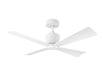 Visual Comfort Fan - 4LNCR44RZW - 44"Ceiling Fan - Launceton 44 - Matte White