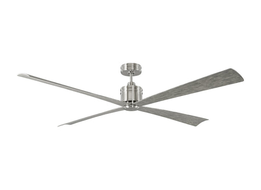 Visual Comfort Fan - 4LNCR72BS - 72"Ceiling Fan - Launceton 72 - Brushed Steel