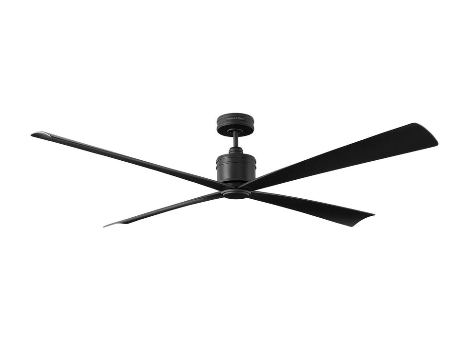 Visual Comfort Fan - 4LNCR72MBK - 72"Ceiling Fan - Launceton 72 - Midnight Black