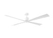 Visual Comfort Fan - 4LNCR72RZW - 72"Ceiling Fan - Launceton 72 - Matte White