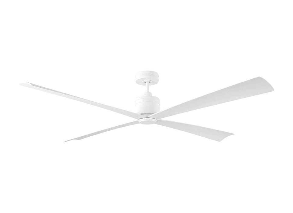 Visual Comfort Fan - 4LNCR72RZW - 72"Ceiling Fan - Launceton 72 - Matte White