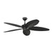 Generation Lighting - 5CUR60BK - 60"Ceiling Fan - Cruise Outdoor 60 - Matte Black