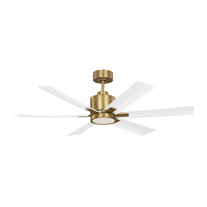 Generation Lighting - 6FLSM52BBSD - 52"Ceiling Fan - Flera Smart 52 LED - Burnished Brass