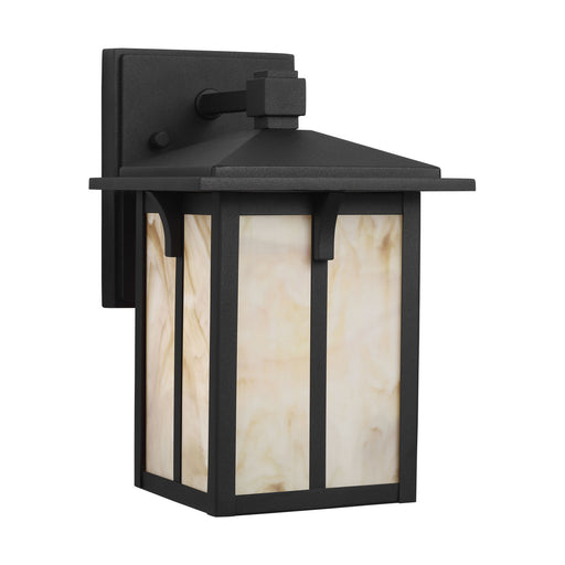 Tomek One Light Outdoor Wall Lantern Black