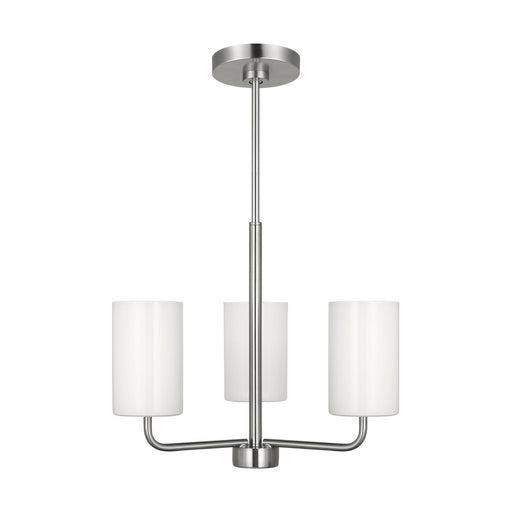 Rhett Three Light Chandelier Brushed Steel