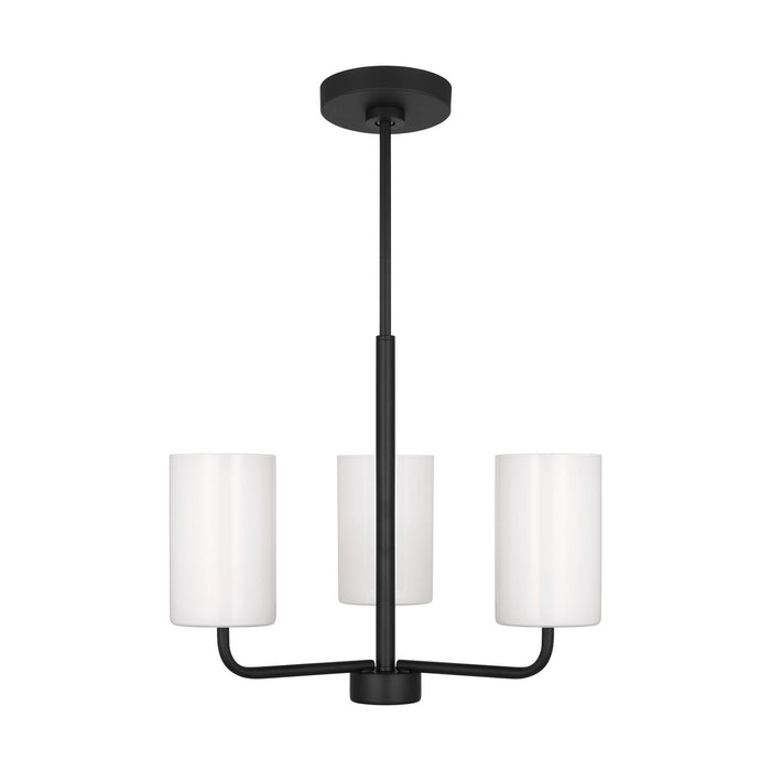 Generation Lighting - GLC1003EN3/MBK - One Light Chandelier - Rhett - Midnight Black