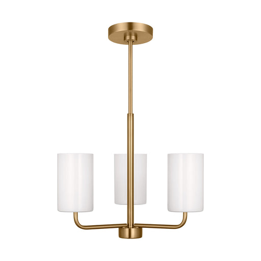 Rhett Three Light Chandelier Satin Bronze