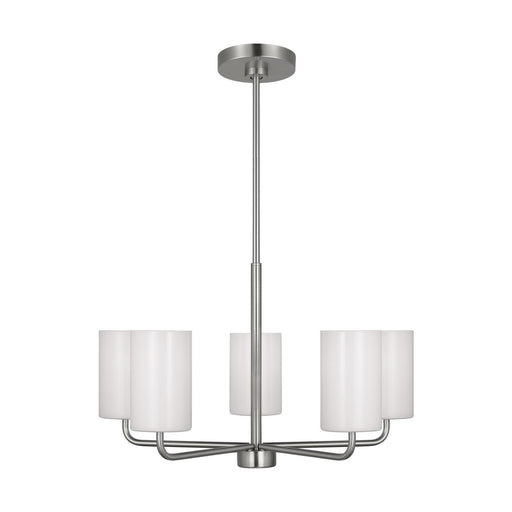 Rhett Five Light Chandelier Brushed Steel