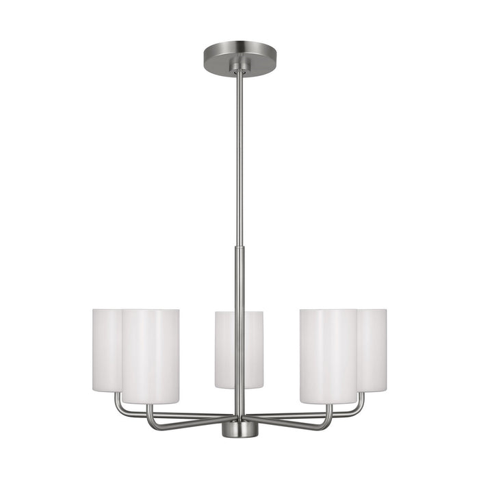 Generation Lighting - GLC1015EN3/BS - Five Light Chandelier - Rhett - Brushed Steel