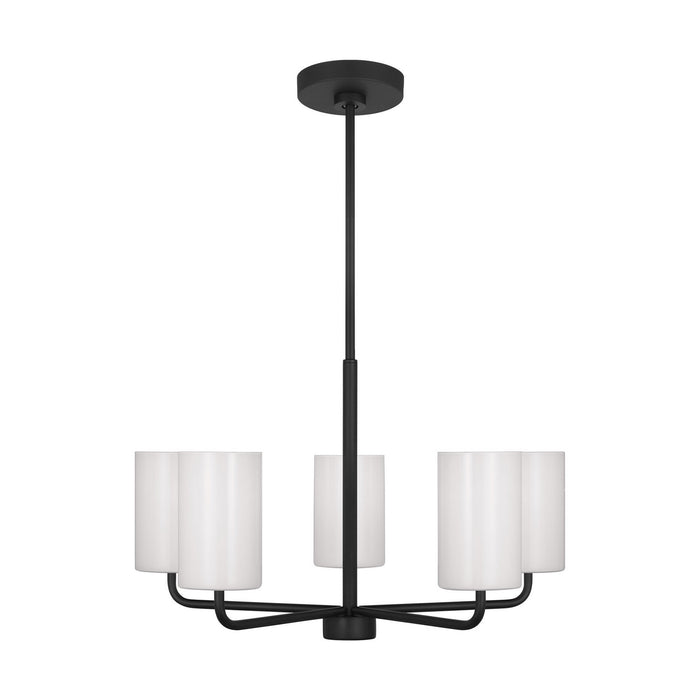 Generation Lighting - GLC1015EN3/MBK - Five Light Chandelier - Rhett - Midnight Black