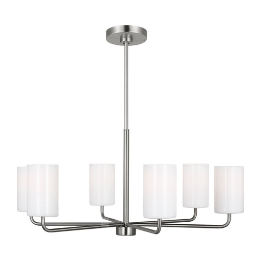 Rhett Six Light Chandelier Brushed Steel