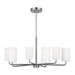 Generation Lighting - GLC1026EN3/BS - Six Light Chandelier - Rhett - Brushed Steel