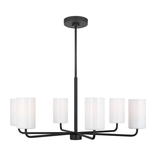 Rhett Six Light Chandelier Midnight Black