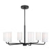 Generation Lighting - GLC1026EN3/MBK - Six Light Chandelier - Rhett - Midnight Black